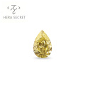 ForeverFlame  fancy yellow 3.5ct Pear Cut diamond CVD CZ color Moissanite